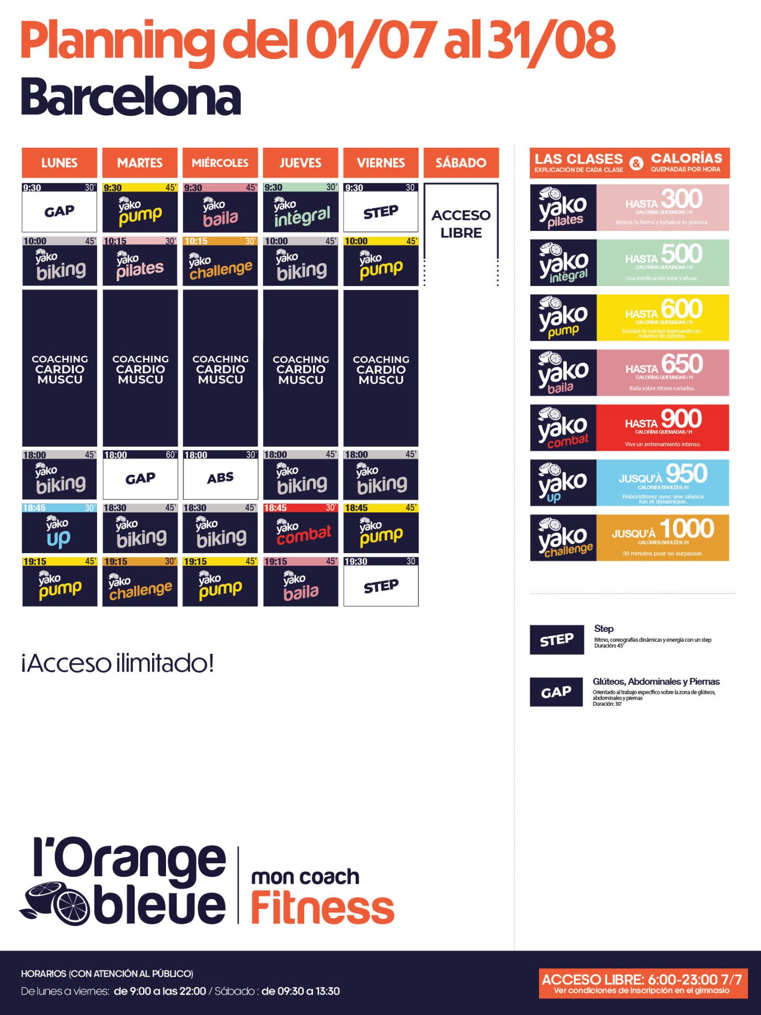 planning clases dirigidas gimnasio barcelona 202607