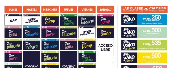 planning de clases dirigidas del gimnasio barcelona guinardo